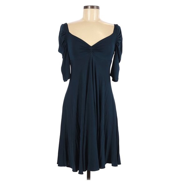 JUST CAVALLI Teal Blue Matte Jersey Dress sz 42/6 - Picture 1 of 10